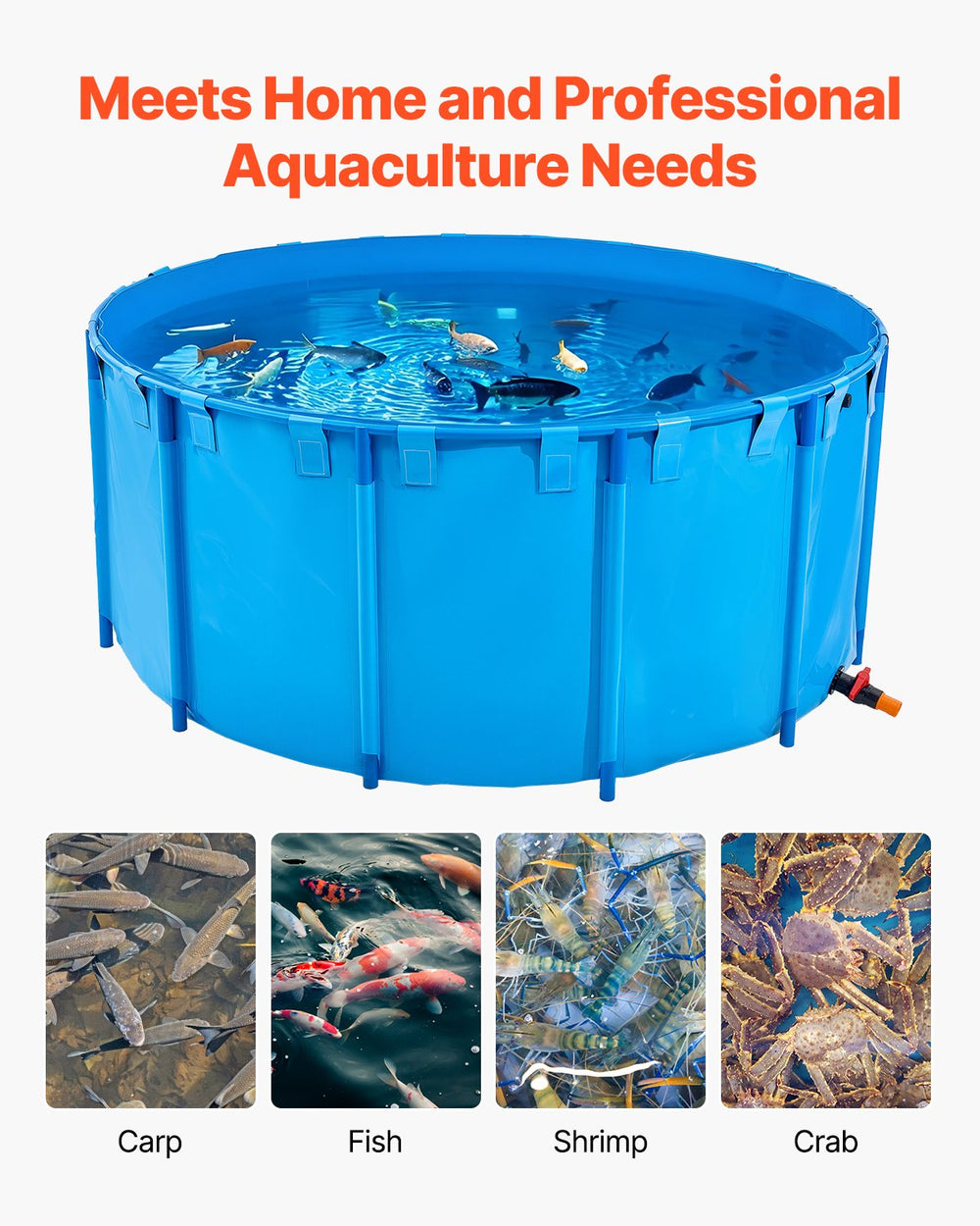 VEVOR canvas fish pond - capacity and use cases