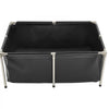 VEVOR Canvas Fish Pond, 126.8 Gal Above Ground Fish Pond, Foldable PVC Koi Tank, Rectangular Goldfish Tank with Stable Frame and Drain Valve, for Aquaculture, Koi Breeding, and Irrigation (Black)