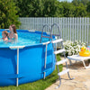 VEVOR Above Ground Pool Ladder, 4-Step Steel A-Frame Swimming Pool Stairs for 48 in High Wall, 300 lbs Capacity Entry/Exit Steps with Secure Non-Slip Sturdy Wide Step, Easy Setup, Gray & White