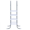 VEVOR Above Ground Pool Ladder, 4-Step Steel A-Frame Swimming Pool Stairs for 48 in High Wall, 300 lbs Capacity Entry/Exit Steps with Secure Non-Slip Sturdy Wide Step, Easy Setup, Gray & White
