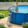 VEVOR Above Ground Pool Ladder, 4-Step Steel A-Frame Swimming Pool Stairs for 52 in High Wall, 300 lbs Capacity Entry/Exit Steps with Secure Non-Slip Sturdy Wide Step, Easy Setup Outdoor, Gray