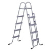 VEVOR Above Ground Pool Ladder, 4-Step Steel A-Frame Swimming Pool Stairs for 52 in High Wall, 300 lbs Capacity Entry/Exit Steps with Secure Non-Slip Sturdy Wide Step, Easy Setup Outdoor, Gray