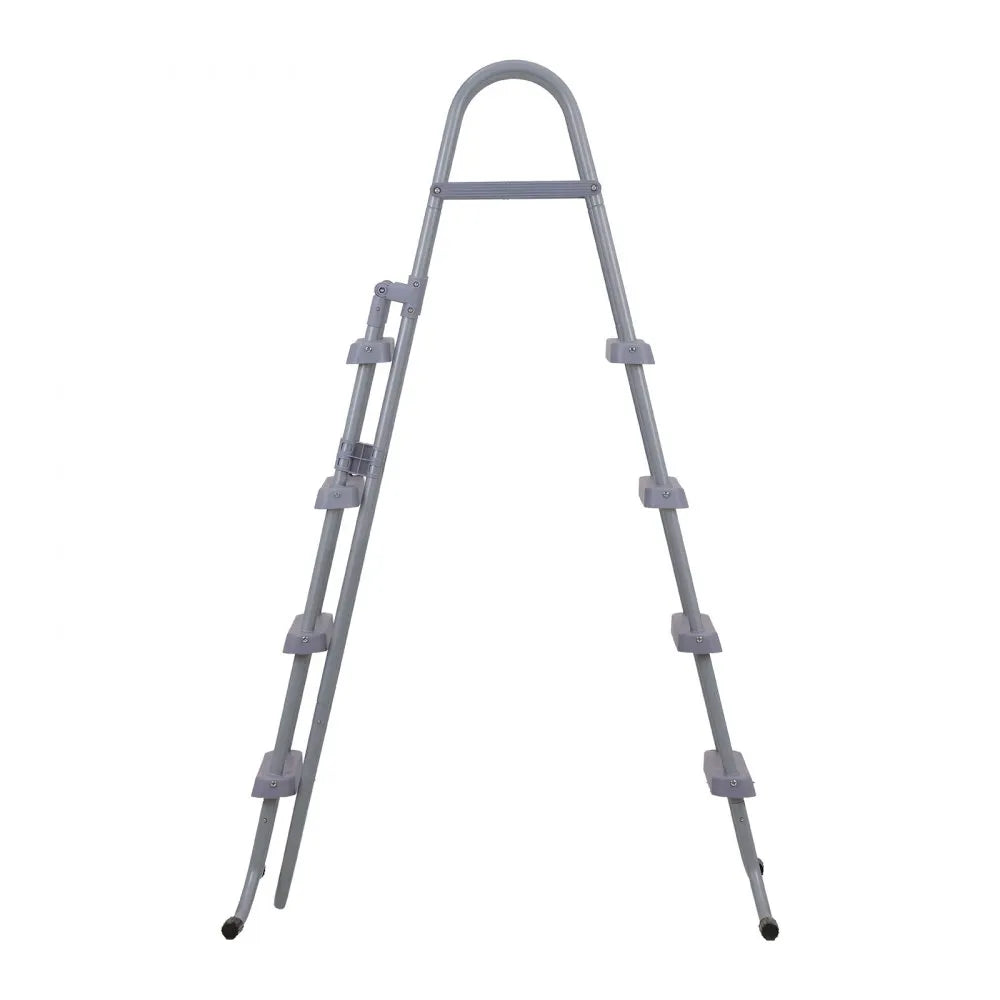 VEVOR Above Ground Pool Ladder, 4-Step Steel A-Frame Swimming Pool Stairs for 52 in High Wall, 300 lbs Capacity Entry/Exit Steps with Secure Non-Slip Sturdy Wide Step, Easy Setup Outdoor, Gray