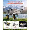 VEVOR Beach Fishing Cart, 200 lbs Load Capacity, Foldable Fishing Cart with Heavy-Duty Aluminum Alloy Frame, 13-Inch All-Terrain Tires, 8 Rod Holders, Strap, Easy to Clean, for Outdoor Camping Picnic