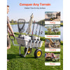 VEVOR Beach Fishing Cart, 200 lbs Load Capacity, Foldable Fishing Cart with Heavy-Duty Aluminum Alloy Frame, 13-Inch All-Terrain Tires, 8 Rod Holders, Strap, Easy to Clean, for Outdoor Camping Picnic