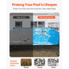 VEVOR Rectangle Pool Liner Pad, 12 x24 ft Pool Liner Pad for Above Ground Swimming Pools, Extra-Thick Pool Mat, Prevents Punctures, Recycled Geotextile Material Underlayment Pad, Extend Liner Life