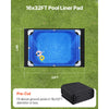 VEVOR Rectangle Pool Liner Pad, 16 x 32 ft Pool Liner Pad for Above Ground Swimming Pools, Extra-Thick Pool Mat, Prevents Punctures, Recycled Geotextile Material Underlayment Pad, Extend Liner Life