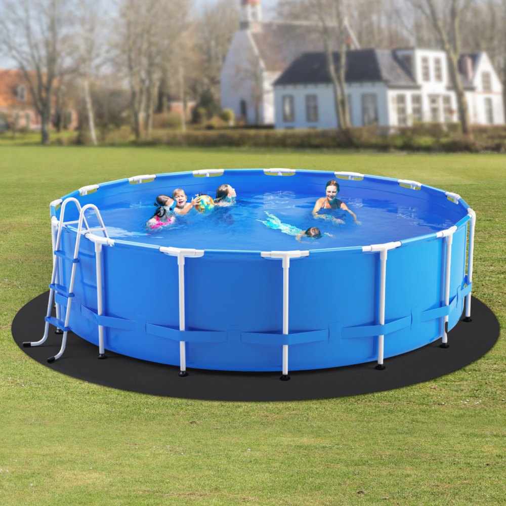 VEVOR 27ft Round Pool Liner Pad, Pool Liner Pad for Above Ground Swimming Pools, Extra-Thick Pool Mat, Prevents Punctures, Recycled Geotextile Material Underlayment Pad, Extend Liner Life