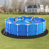 VEVOR 12ft Round Pool Liner Pad, Pool Liner Pad for Above Ground Swimming Pools, Extra-Thick Pool Mat, Prevents Punctures, Recycled Geotextile Material Underlayment Pad, Extend Liner Life