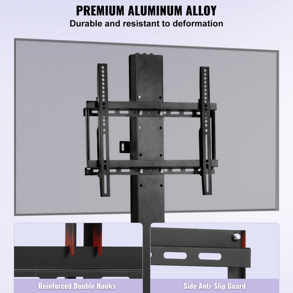 VEVOR Automated TV Elevator for Up to 50" Screens, 28" Stroke with Adjustable Height from 38" to 65", Remote Controlled, Supports up to 132 lbs