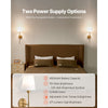 VEVOR Battery Operated Wall Sconce Set of 2, 4000mAh Rechargeable Wireless Wall Lights with Remote Control, 30 Lighting Modes, 12 RGB Colors & Timer, Dimmable Wall Lamp for Living Room Bedroom Hallway