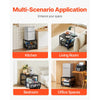 VEVOR Mini Fridge Stand with Storage, 198 lbs Mini Fridge Table with Movable Storage Cart & Swivel Wheels, Beverage Refrigerator Stand for Coffee Bar, Mini Fridge Organizer for Office Home Dorm, Black