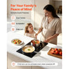 VEVOR Electric Cooktop 12inch 2 Burners Portable Stove Top 1800W 120V, Ceramic Countertop/Built-in Radiant Electric Stove, with 9 Power Levels, Timer, Child Lock, Over-Heat Guard, Touch Control