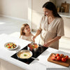 VEVOR Electric Cooktop 12inch 2 Burners Portable Stove Top 1800W 120V, Ceramic Countertop/Built-in Radiant Electric Stove, with 16 Power Levels, Timer, Child Lock, Over-Heat Guard, Touch Control