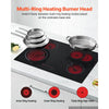 VEVOR Electric Cooktop 30inch 4 Burners Stove Top 7000W 220V No Plug, Ceramic Built-in Radiant Electric Stove , with 9 Power Levels, Timer, Child Lock, Over-Heat Guard, Touch Control