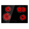 VEVOR Electric Cooktop 30inch 4 Burners Stove Top 7000W 220V No Plug, Ceramic Built-in Radiant Electric Stove , with 9 Power Levels, Timer, Child Lock, Over-Heat Guard, Touch Control