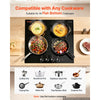 VEVOR Electric Cooktop 24inch 4 Burners Stove Top 6000W 220V No Plug, Ceramic Built-in Radiant Electric Stove , with 11 Power Levels, Over-Heat Guard, Knob Control, for Diverse Cooking Requirements