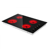 VEVOR Electric Cooktop 30inch 4 Burners Stove Top 7200W 220V No Plug, Ceramic Built-in Radiant Electric Stove , with 11 Power Levels, Over-Heat Guard, Knob/Touch Control