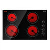 VEVOR Electric Cooktop 30inch 4 Burners Stove Top 7200W 220V No Plug, Ceramic Built-in Radiant Electric Stove , with 11 Power Levels, Over-Heat Guard, Knob/Touch Control