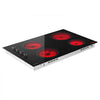 VEVOR Electric Cooktop 30inch 4 Burners Stove Top 7200W 220V No Plug, Ceramic Built-in Radiant Electric Stove , with 11 Power Levels, Over-Heat Guard, Knob/Touch Control