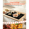 VEVOR Electric Cooktop 30inch 4 Burners Stove Top 6700W 220V No Plug, Ceramic Built-in Radiant Electric Stove , with 11 Power Levels, Timer, Child Lock, Over-Heat Guard, Knob/Touch Control