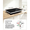 VEVOR Electric Cooktop 30inch 4 Burners Stove Top 6700W 220V No Plug, Ceramic Built-in Radiant Electric Stove , with 11 Power Levels, Timer, Child Lock, Over-Heat Guard, Knob/Touch Control