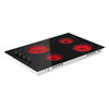 VEVOR Electric Cooktop 30inch 4 Burners Stove Top 6700W 220V No Plug, Ceramic Built-in Radiant Electric Stove , with 11 Power Levels, Timer, Child Lock, Over-Heat Guard, Knob/Touch Control
