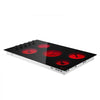 VEVOR Electric Cooktop 36inch 5 Burners Stove Top 8800W 220V No Plug, Ceramic Built-in Radiant Electric Stove , with 11 Power Levels, Timer, Child Lock, Over-Heat Guard, Knob/Touch Control
