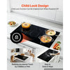 VEVOR Electric Cooktop 36inch 5 Burners Stove Top 8900W 220V No Plug, Ceramic Built-in Radiant Electric Stove , with 9 Power Levels, Timer, Child Lock, Over-Heat Guard, Touch Control