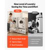 VEVOR Laundry Pedestal, 22.6 in Height, 29 x 29 in Washer and Dryer Pedestals with Pull-out Tray and Storage Space, 800 lbs Load Capacity, Non-Slip Feet Washing Machine Stand Universal, White, 2 Pack