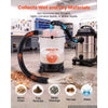 VEVOR Cyclone Dust Separator Kit, 5 Gallon Bucket Compact Dust Collector, 2 & 2-1/2 inch for Woodworking & Shop Wet/Dry Vacuums, with 3ft Hose, Elbow Adapter, Portable Casters, Translucent PP