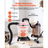 VEVOR Cyclone Dust Separator Kit, 5 Gallon Bucket Compact Dust Collector, 2 & 2-1/2 inch for Woodworking & Shop Wet/Dry Vacuums, with 3ft Hose, Elbow Adapter, Portable Casters, Translucent PP