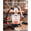 VEVOR Cyclone Dust Separator Kit, 5 Gallon Bucket 2 in O.D. Dust Collector, for Woodworking and Shop Wet/Dry Vacuums, with 3 ft PU Connection Hose, Elbow Adapter, Portable Casters, Translucent PP