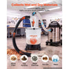 VEVOR Cyclone Dust Separator Kit, 5 Gallon Bucket 2 in O.D. Dust Collector, for Woodworking and Shop Wet/Dry Vacuums, with 3 ft PU Connection Hose, Elbow Adapter, Portable Casters, Translucent PP