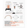 VEVOR Cyclone Dust Separator Kit, 5 Gallon Bucket 2 in O.D. Dust Collector, for Woodworking and Shop Wet/Dry Vacuums, with 3 ft PU Connection Hose, Elbow Adapter, Portable Casters, Translucent PP