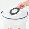 VEVOR Cyclone Dust Separator Kit, 5 Gallon Bucket 2 in O.D. Dust Collector, for Woodworking and Shop Wet/Dry Vacuums, with 3 ft PU Connection Hose, Elbow Adapter, Portable Casters, Translucent PP