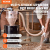VEVOR Cyclone Dust Separator with Metal Tank, 4" Retrofit Cyclone Separator for Dust Collectors, ABS Dust Deputy With 2" Hole O.D. Connector & Hose for Wet/Dry Shop Vacuums, Fits 13.21 Gallon Tank