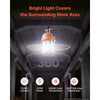 VEVOR LED Temporary Work Lights 100W 13000LM 5000K LED Construction Lights, Hanging Portable Linkable Jobsite Lighting, Daisy Chain 8 Units, 10 ft Power Cord, for Construction Sites, Workshop, 2 Pack