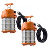 VEVOR LED Temporary Work Lights 100W 13000LM 5000K LED Construction Lights, Hanging Portable Linkable Jobsite Lighting, Daisy Chain 8 Units, 10 ft Power Cord, for Construction Sites, Workshop, 2 Pack