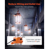VEVOR LED Temporary Work Lights 150W 19500LM 5000K LED Construction Lights, Hanging Portable Linkable Jobsite Lighting, Daisy Chain 6 Units, 10 ft Power Cord, for Construction Sites, Workshop, 2 Pack