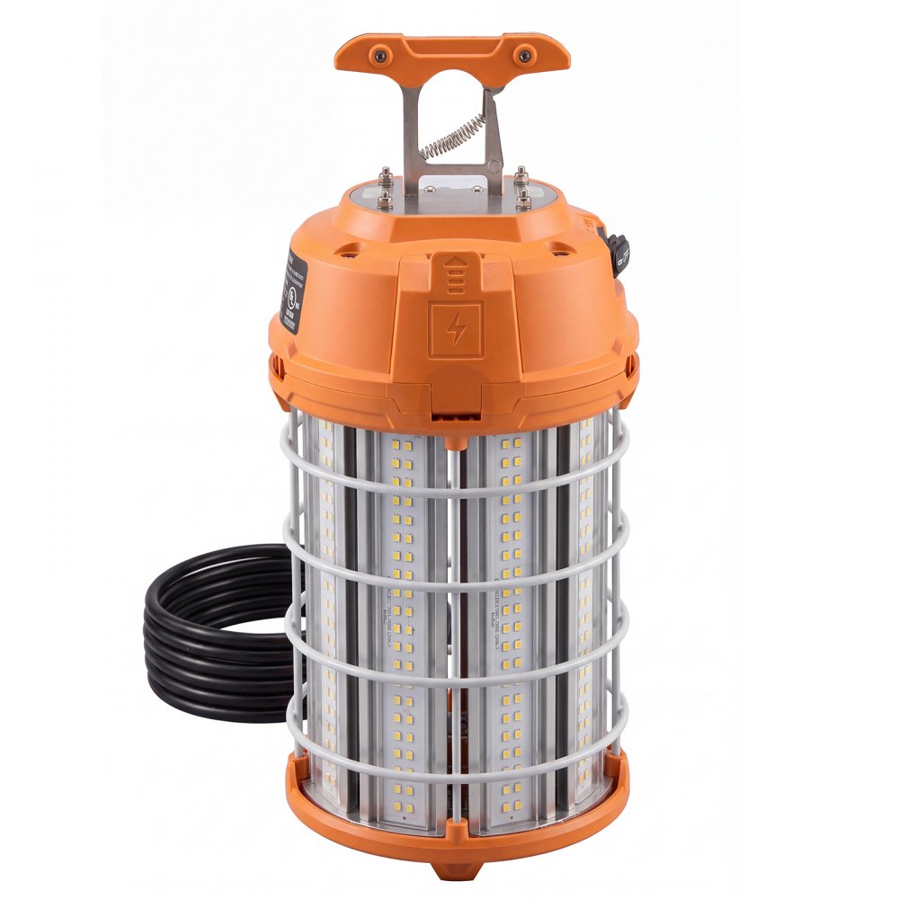 VEVOR LED Temporary Work Lights 150W 19500LM 5000K LED Construction Lights, Hanging Portable Linkable Jobsite Lighting, Daisy Chain 6 Units, 10 ft Power Cord, for Construction Sites, Workshop, 2 Pack