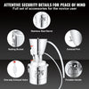 VEVOR Water Alcohol Distiller, 8 Gal/30 L, 304 Stainless Steel Still with 6-Lap Coil & Exhaust Port, Home Distillery Kit with Thermometer Pump, Oxygen-Free Steaming for Purer Whiskey Brandy Essential