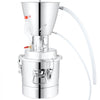 VEVOR Water Alcohol Distiller, 8 Gal/30 L, 304 Stainless Steel Still with 6-Lap Coil & Exhaust Port, Home Distillery Kit with Thermometer Pump, Oxygen-Free Steaming for Purer Whiskey Brandy Essential