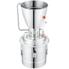 VEVOR Water Alcohol Distiller, 8 Gal/30 L, 304 Stainless Steel Still with 6-Lap Coil & Exhaust Port, Home Distillery Kit with Thermometer Pump, Oxygen-Free Steaming for Purer Whiskey Brandy Essential