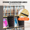 VEVOR Media Storage Cabinet, 8-layer DVD Shelf Holds up to 464 CDs, Adjustable CD Shelves 16 Compartments, Protects & Organizes Music, Movie, Video Games or Memorabilia Collections, Espresso