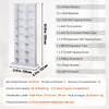 VEVOR Media Storage Cabinet, 8-layer DVD Shelf Holds up to 464 CDs, Adjustable CD Shelves 16 Compartments, Protects & Organizes Music, Movie, Video Games or Memorabilia Collections, White
