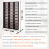 VEVOR Media Storage Cabinet, 9-layer DVD Shelf Holds up to 756 CDs, Adjustable CD Shelves 27 Compartments, Protects & Organizes Music, Movie, Video Games or Memorabilia Collections, Espresso