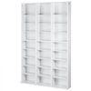 VEVOR Media Storage Cabinet, 9-layer DVD Shelf Holds up to 756 CDs, Adjustable CD Shelves 27 Compartments, Protects & Organizes Music, Movie, Video Games or Memorabilia Collections,White