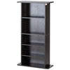 VEVOR Media Storage Cabinet, 5-layer DVD Shelf Holds up to 240 CDs, Adjustable CD Shelves, Protects & Organizes Music, Movie, Video Games or Memorabilia Collections, Espresso