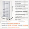 VEVOR Media Storage Cabinet, 5-layer DVD Shelf Holds up to 240 CDs, Adjustable CD Shelves, Protects & Organizes Music, Movie, Video Games or Memorabilia Collections, White
